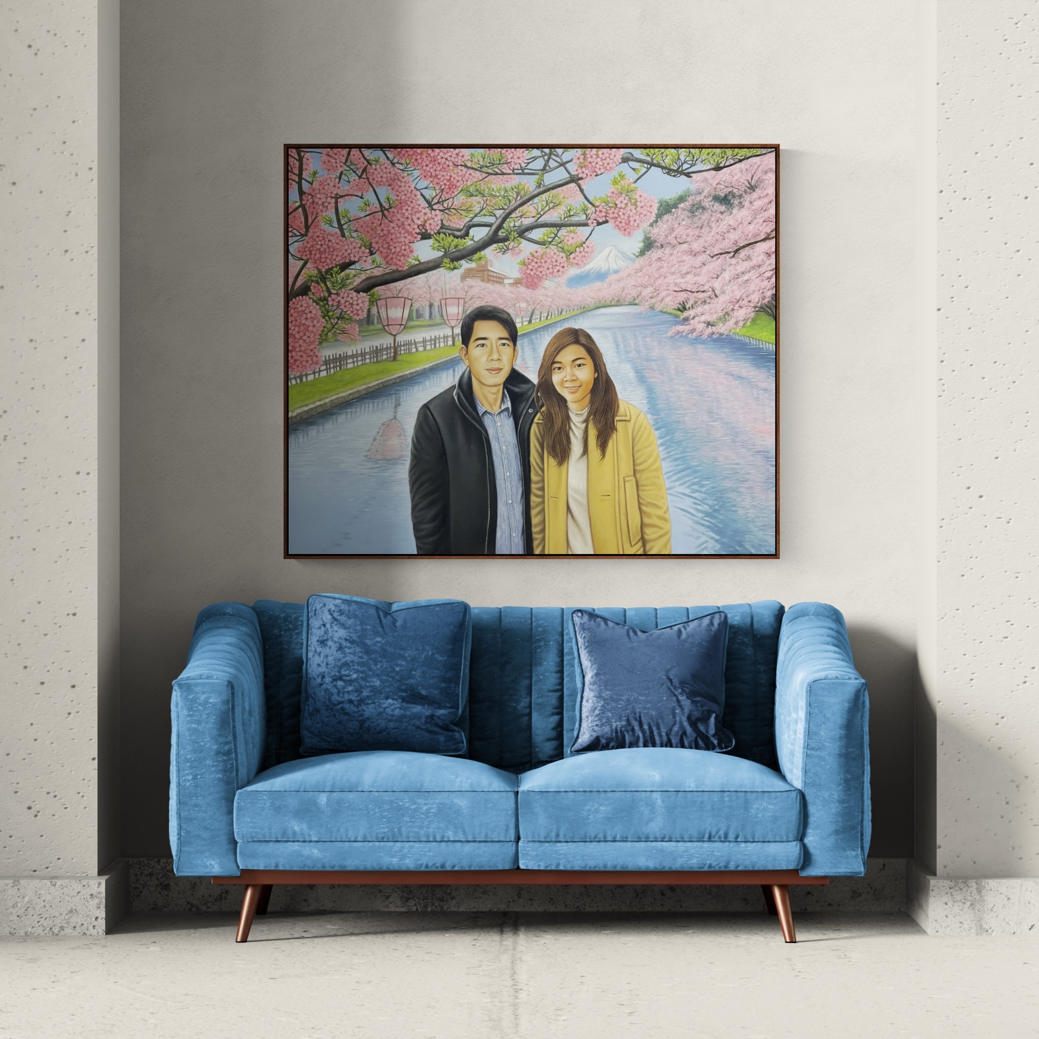 (Customs Family Picture) Spring Reflections by the Sakura River