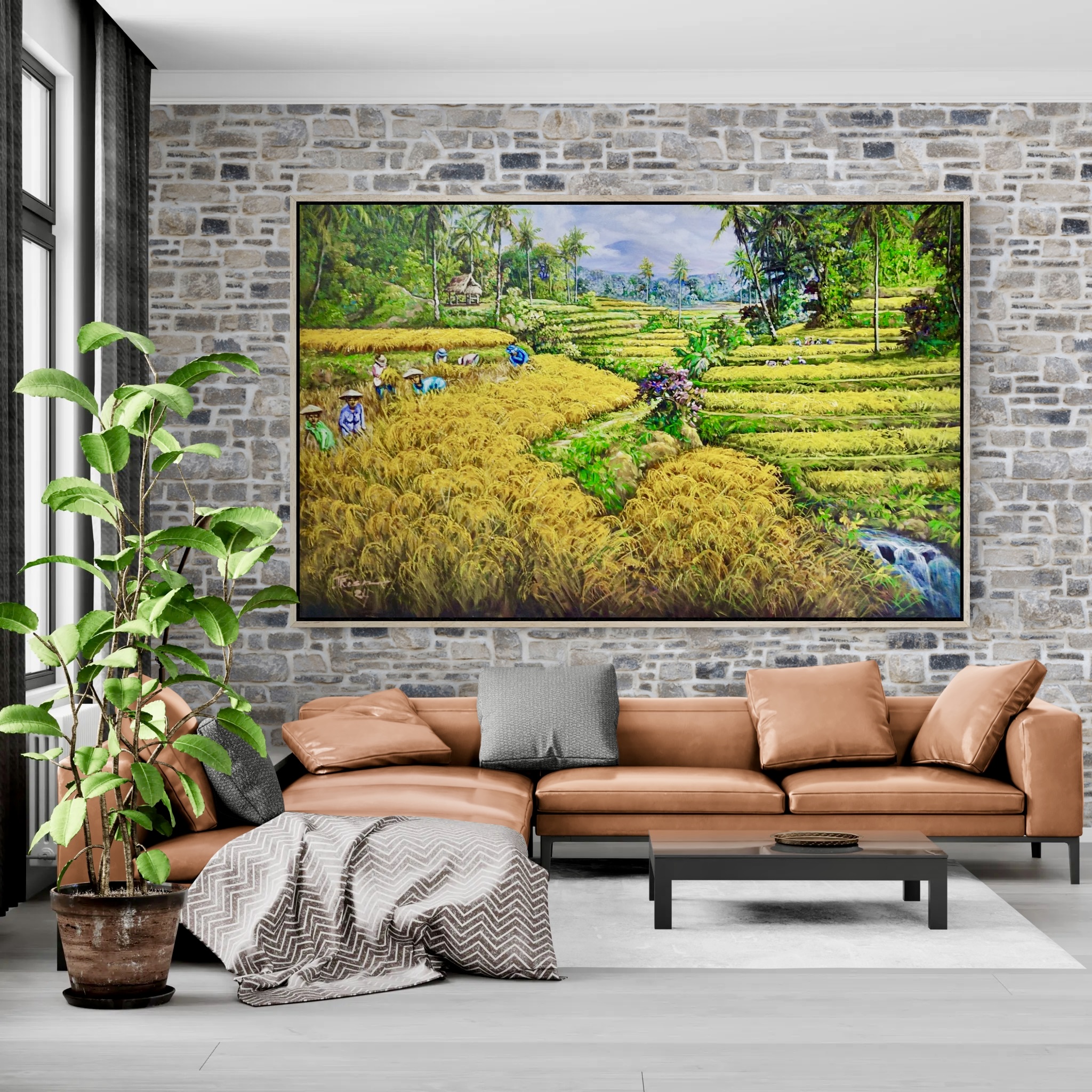 Golden Harvest in the Terraced Valley